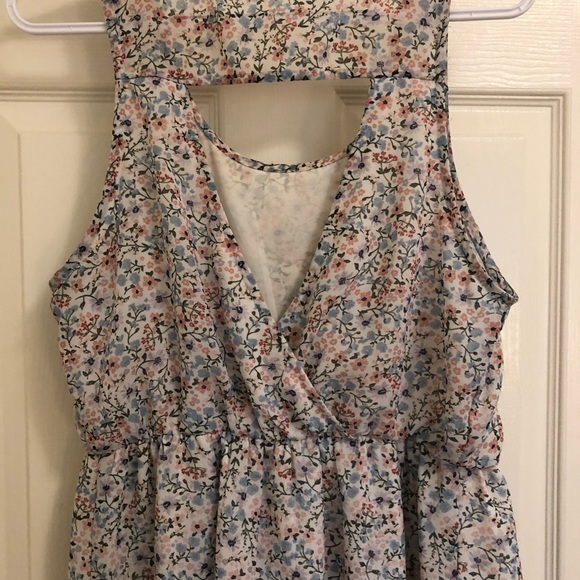 Floral summer dress with cross cross back - Picture 3 of 4